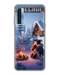 Чохол для TCL 20L з картинкою «Зимовий Minecraft»
