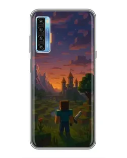 Чохол для TCL 20L з картинкою «Стів біля вежі»
