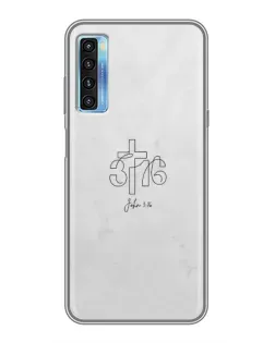 Чохол для TCL 20L з картинкою «Івана 3:16 Хрест» Чохол для TCL 20L з картинкою «Івана 3:16 Хрест»