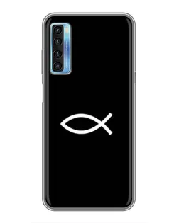 Чехол для TCL 20L с картинкой «Символ рыбы Jesus»