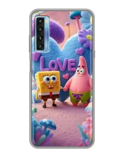 Чехол для TCL 20L с картинкой «Губка Боб Патрик»