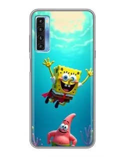 Чохол для TCL 20L з картинкою «Спанч Боб під водою»