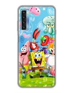 Чохол для TCL 20L з картинкою «Губка Боб та друзі»