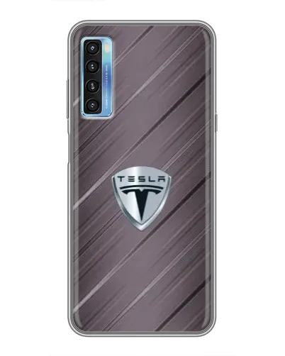 Чохол для TCL 20L з картинкою «Металева текстура Tesla»