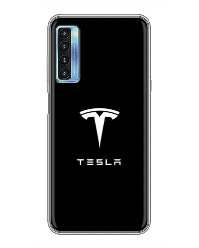 Чохол для TCL 20L з картинкою «Tesla White Logo»