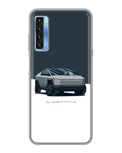Чохол для TCL 20L з картинкою «Сріблястий Cybertruck Tesla»