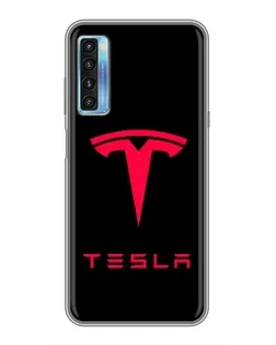 Чохол для TCL 20L з картинкою «Tesla Red Logo»