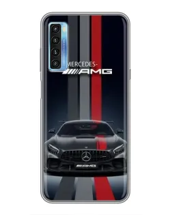 Чохол для TCL 20L з картинкою «Mercedes — білий карбон»