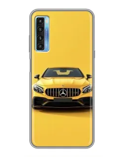 Чохол для TCL 20L з картинкою «Жовтий Mercedes GT»