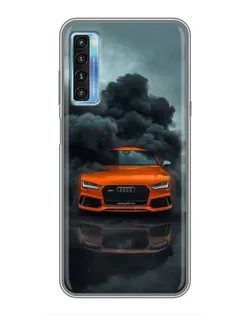 Чохол для TCL 20L з картинкою «Audi у хмарах диму»