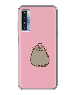 Чохол для TCL 20L з картинкою «Pusheen серце»