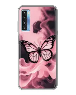Чохол для TCL 20L з картинкою «Метелик у диму»