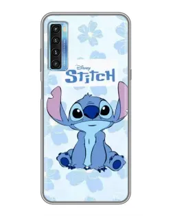 Чехол для TCL 20L с картинкой «Stitch среди цветов»