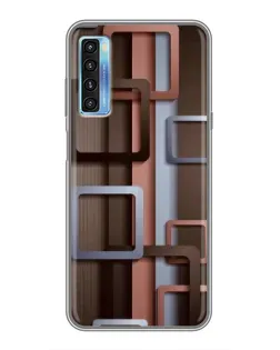 Чохол для TCL 20L з картинкою «Коричневі об'ємні квадрати» Чохол для TCL 20L з картинкою «Коричневі об'ємні квадрати»