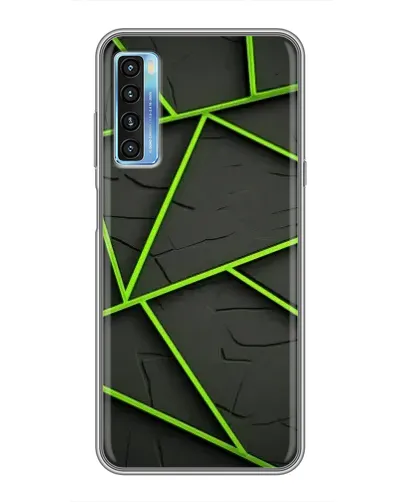 Чохол для TCL 20L з картинкою «Зелені геометричні лінії» Чохол для TCL 20L з картинкою «Зелені геометричні лінії»