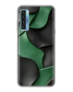 Чохол для TCL 20L з картинкою «Зелені шкіряні хвилі»