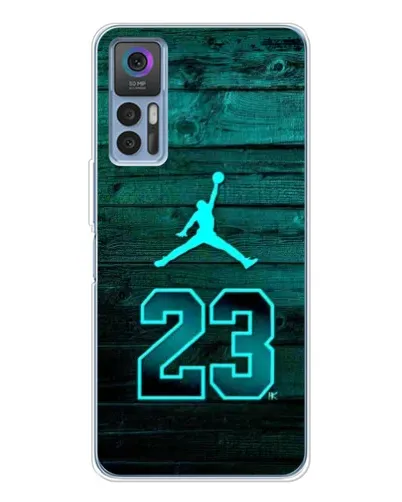 Чехол для TCL 30 Plus с картинкой «Jordan Cyan 23»