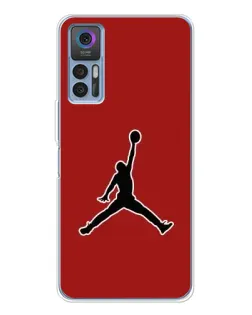 Чехол для TCL 30 Plus с картинкой «Jordan Red Back»