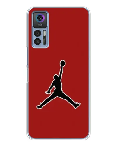 Чехол для TCL 30 Plus с картинкой «Jordan Red Back»
