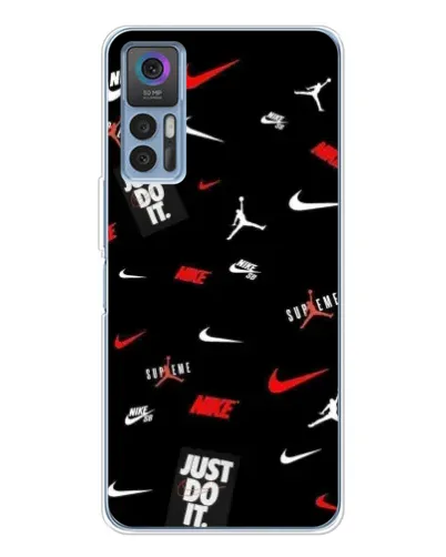 Чехол для TCL 30 Plus с картинкой «Nike Mix Pattern»
