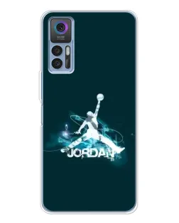 Чехол для TCL 30 Plus с картинкой «Jordan Blue Fire»