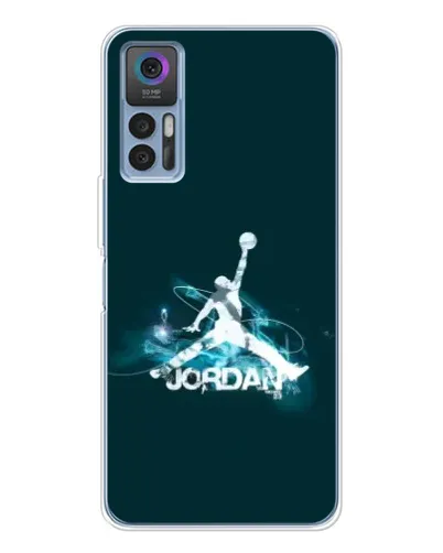 Чехол для TCL 30 Plus с картинкой «Jordan Blue Fire»