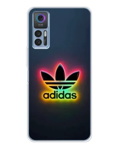 Чехол для TCL 30 Plus с картинкой «Неоновый Adidas»