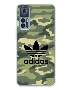 Чехол для TCL 30 Plus с картинкой «Милитари стиль Adidas»