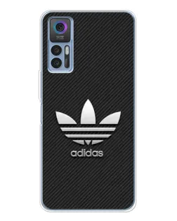 Чехол для TCL 30 Plus с картинкой «Adidas Карбоновая текстура»