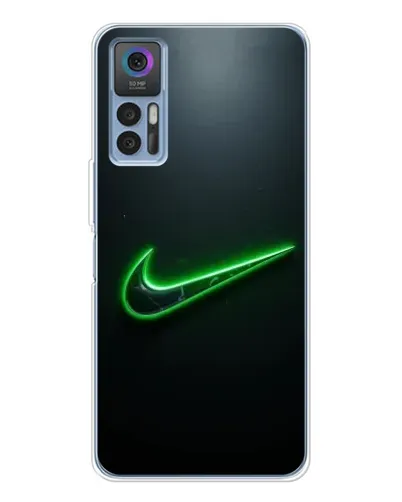 Чехол для TCL 30 Plus с картинкой «Неоновый контур Nike» Чехол для TCL 30 Plus с картинкой «Неоновый контур Nike»
