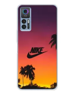 Чехол для TCL 30 Plus с картинкой «Nike на закате солнца»