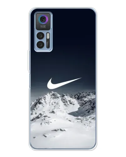 Чехол для TCL 30 Plus с картинкой «Nike — зимние горы» Чехол для TCL 30 Plus с картинкой «Nike — зимние горы»