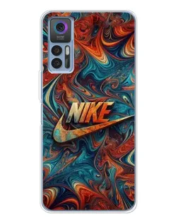 Чехол для TCL 30 Plus с картинкой «Nike в абстракции»