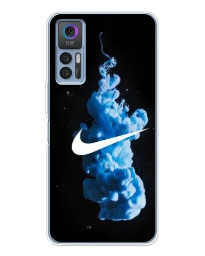 Чехол для TCL 30 Plus с картинкой «Nike и синий дым» Чехол для TCL 30 Plus с картинкой «Nike и синий дым»