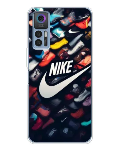 Чехол для TCL 30 Plus с картинкой «Коллекция кроссовок Nike» Чехол для TCL 30 Plus с картинкой «Коллекция кроссовок Nike»