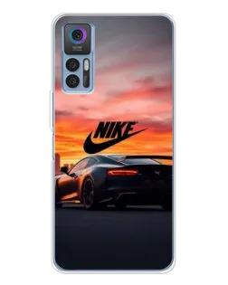Чехол для TCL 30 Plus с картинкой «Nike и суперкар»