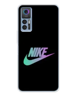 Чехол для TCL 30 Plus с картинкой «Nike — городская ночь»