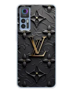 Чехол для TCL 30 Plus с картинкой «Кожаная текстура LV»