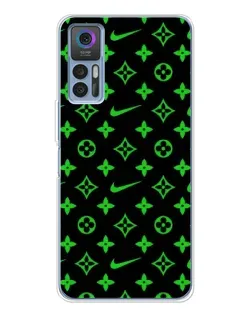 Чехол для TCL 30 Plus с картинкой «Неоновый принт LV»