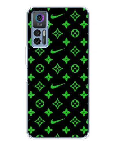 Чехол для TCL 30 Plus с картинкой «Неоновый принт LV»