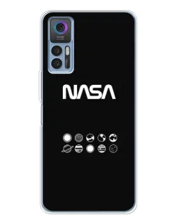 Чехол для TCL 30 Plus с картинкой «NASA — технический принт»