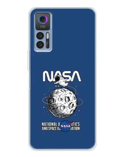 Чехол для TCL 30 Plus с картинкой «NASA — лунная миссия»