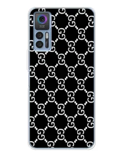 Чехол для TCL 30 Plus с картинкой «Gucci — сетчатый паттерн»