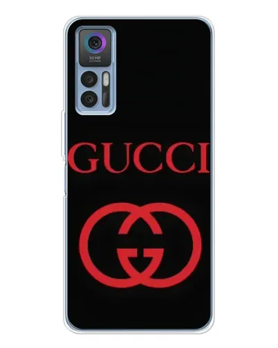 Чехол для TCL 30 Plus с картинкой «Gucci — красный логотип»