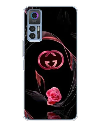 Чехол для TCL 30 Plus с картинкой «Gucci — неоновая роза»