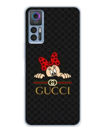Чехол для TCL 30 Plus с картинкой «Минни Маус Gucci — черный»