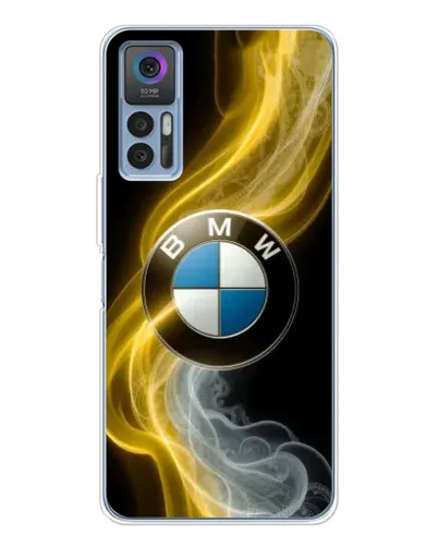 Чехол для TCL 30 Plus с картинкой «Золотистый дым BMW»