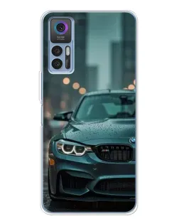 Чехол для TCL 30 Plus с картинкой «BMW в огнях города»