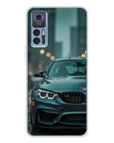 Чехол для TCL 30 Plus с картинкой «BMW в огнях города»