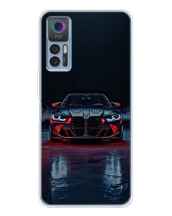 Чехол для TCL 30 Plus с картинкой «BMW на мокрой дороге»